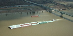 Barge Those giant crates are also referred to as barges. I'm told south of St. Louis they can be stacked 5 thick.