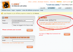 Enter activation code (the one you got from the email).